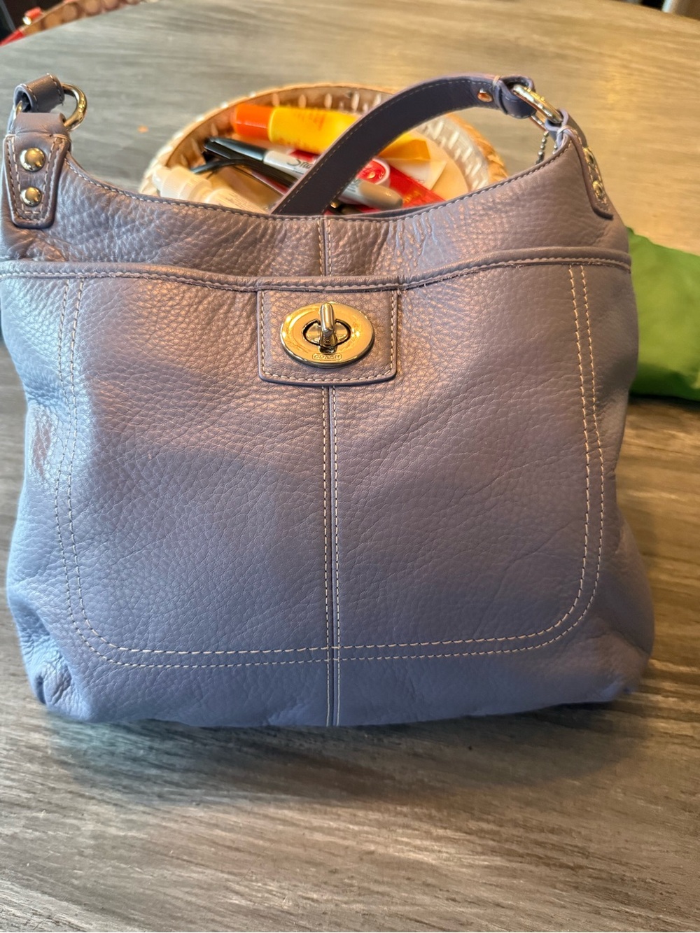 Coach Pebbled Leather Hobo Shoulder /crossbody /Lavender | Excellent Condition 💜